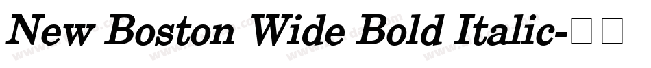 New Boston Wide Bold Italic字体转换